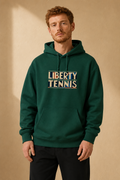 Sweat à capuche New York Tennis Monumental 49. design textile unisexe [color:green] [view:front]