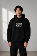 Sweat à capuche New York Tennis Monumental 44. design textile unisexe [color:black] [view:front]