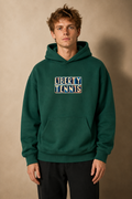 Sweat à capuche New York Tennis Monumental 9. design textile unisexe [color:green] [view:front]