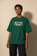 T-shirt New York Tennis Monumental 48. design textile unisexe [color:green] [view:front]