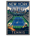 Affiche New York Tennis New York Tennis Stadium Court View, affiche Art déco de tennis new-yorkaise