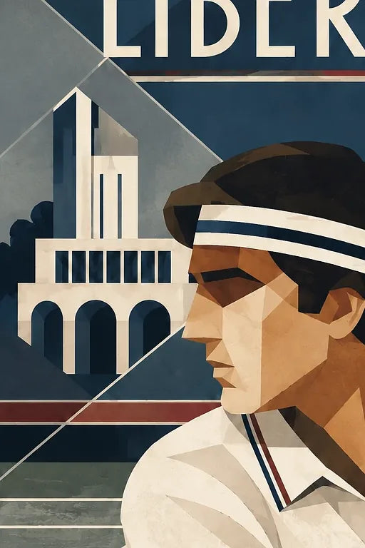 Affiche New York Tennis Liberty Tennis 1976 Har-Tru prêt, affiche Art déco de tennis new-yorkaise