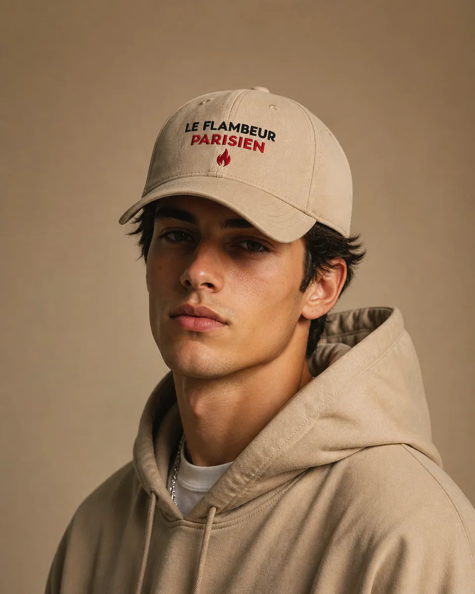 embroidered-cap-le-flambeur-sand