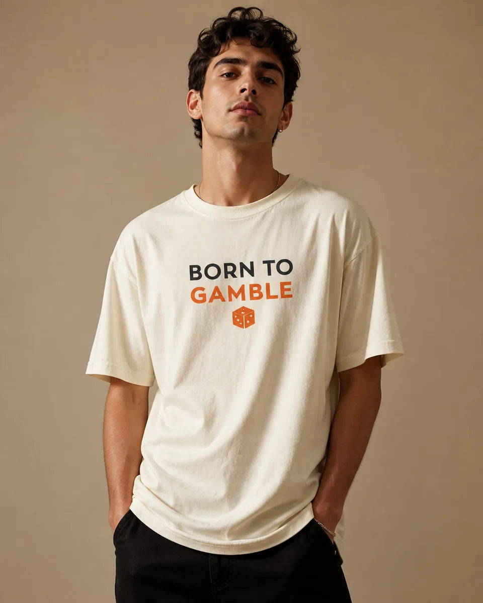 tshirt-born-to-gamble-cream
