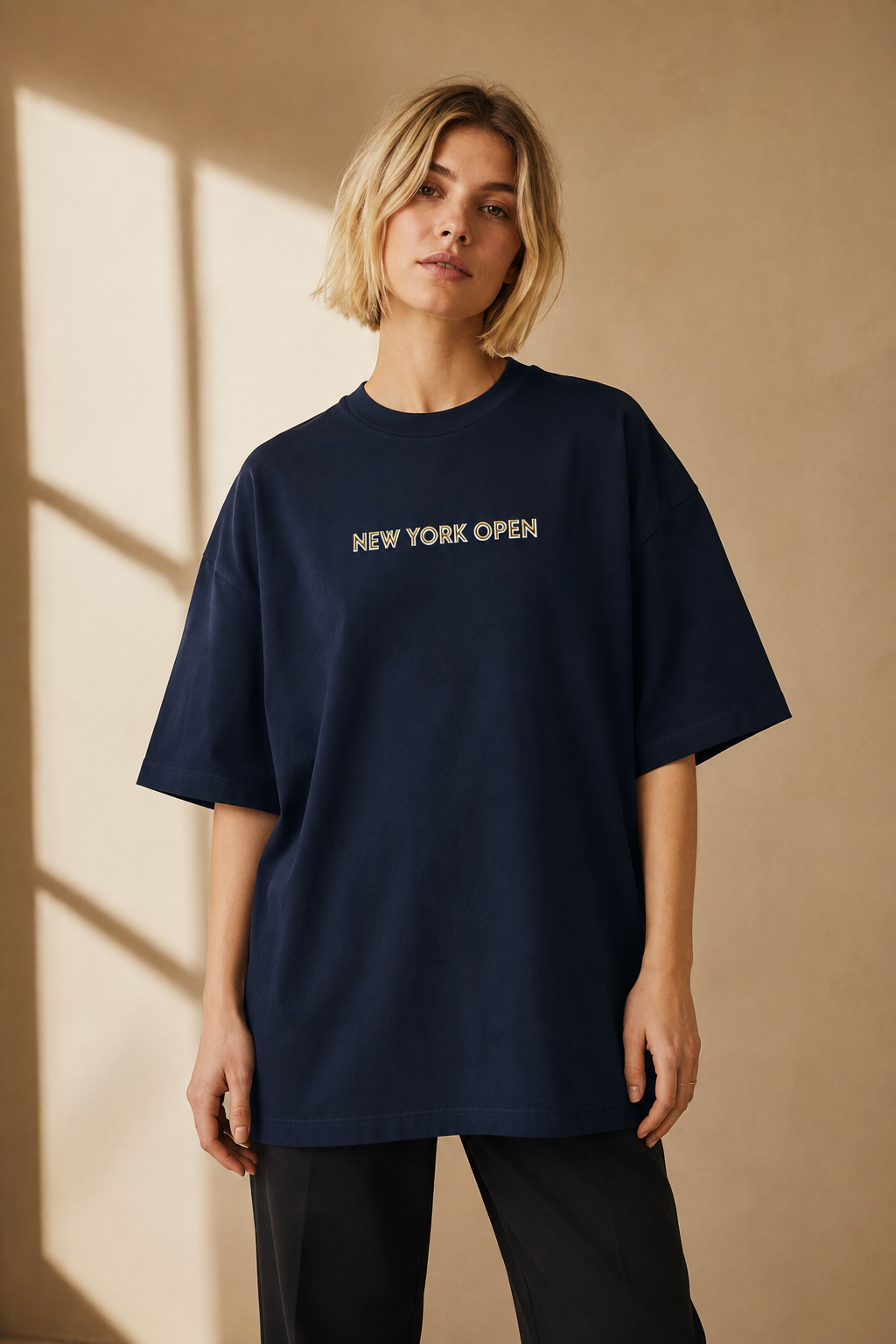 T-shirt New York Tennis Monumental 20. design textile unisexe [color:navy] [view:front]