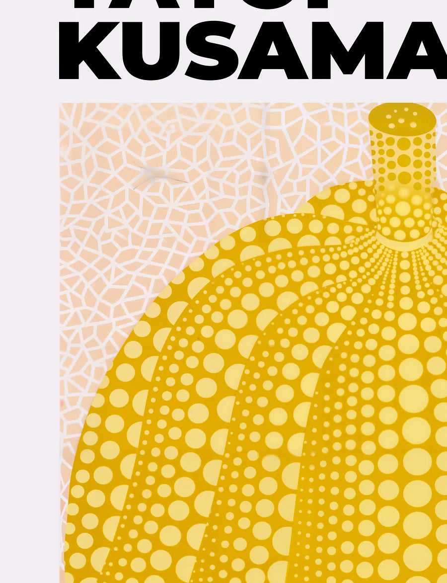 Affiche Citrouille jaune sur crème — Yayoi Kusama