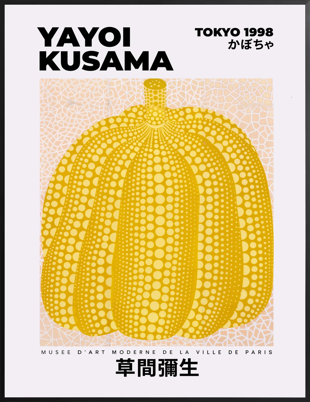 Affiche Citrouille jaune sur crème — Yayoi Kusama