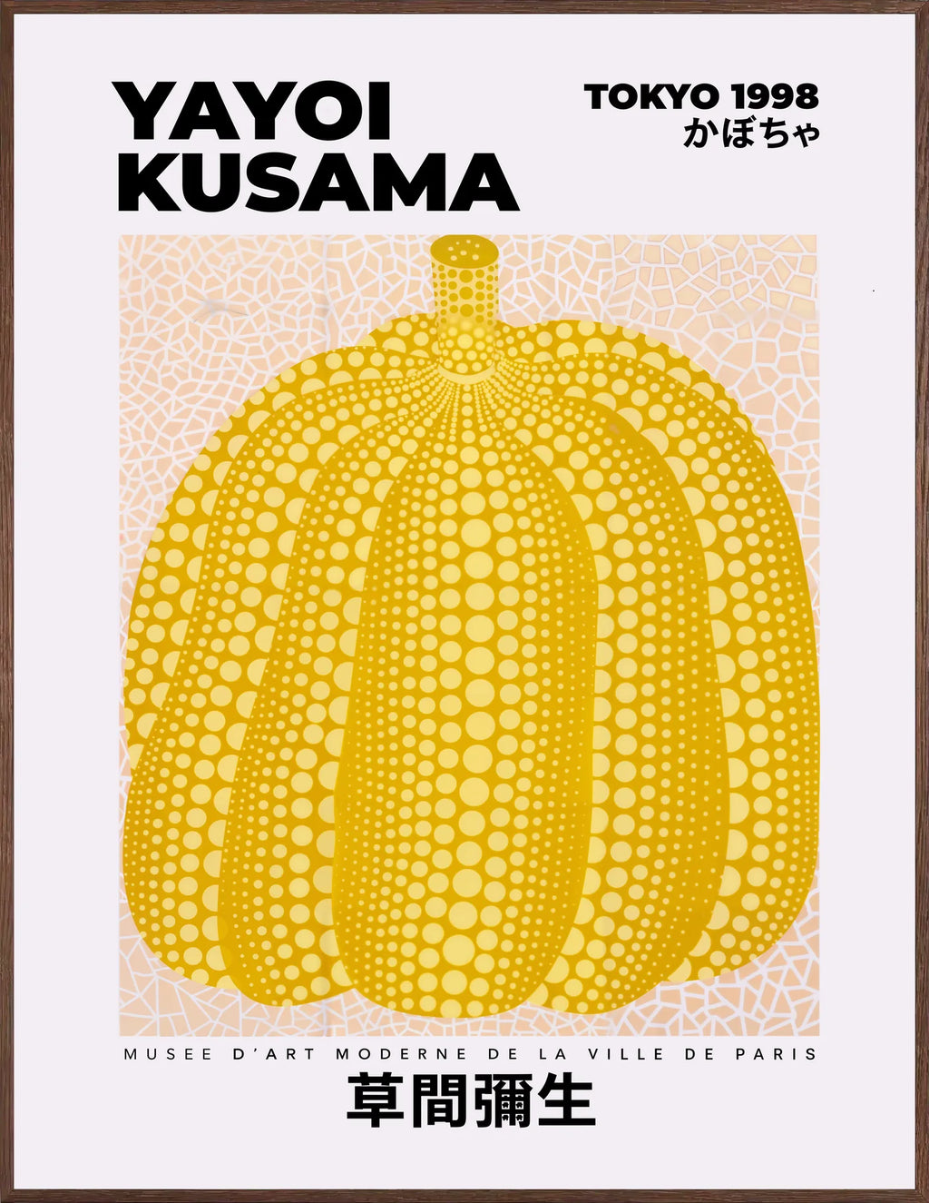 Affiche Citrouille jaune sur crème — Yayoi Kusama