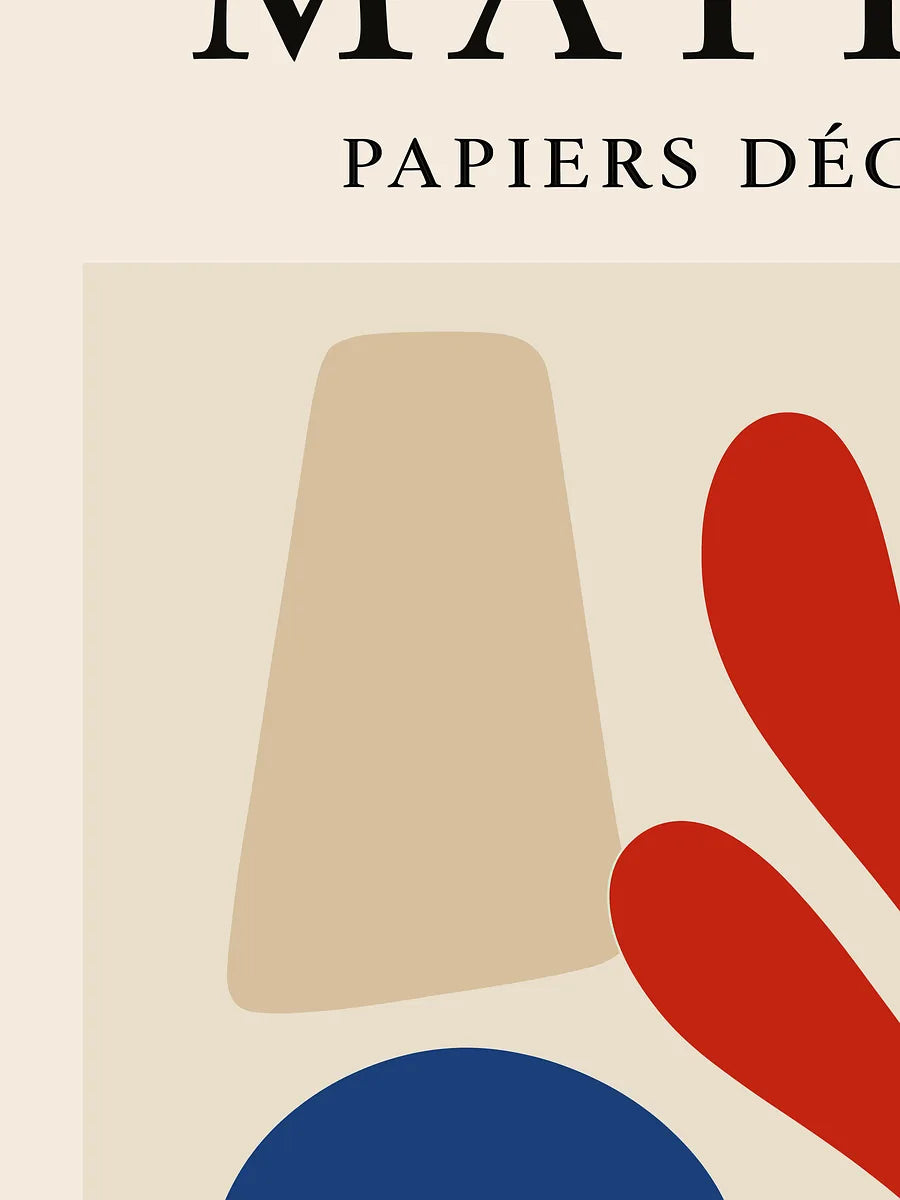 Affiche Cone Cercle et Corail Papiers Decoupes — Henri Matisse — détail de l'œuvre