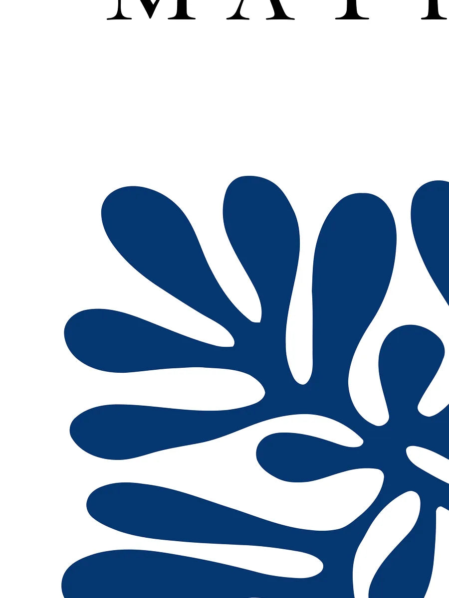 Affiche Corail Bleu Symetrique Papiers Decoupes — Henri Matisse — détail de l'œuvre