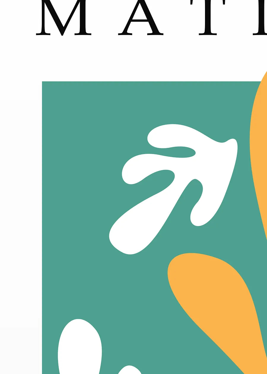 Affiche Corail Jaune sur Vert Papiers Decoupes — Henri Matisse — détail de l'œuvre