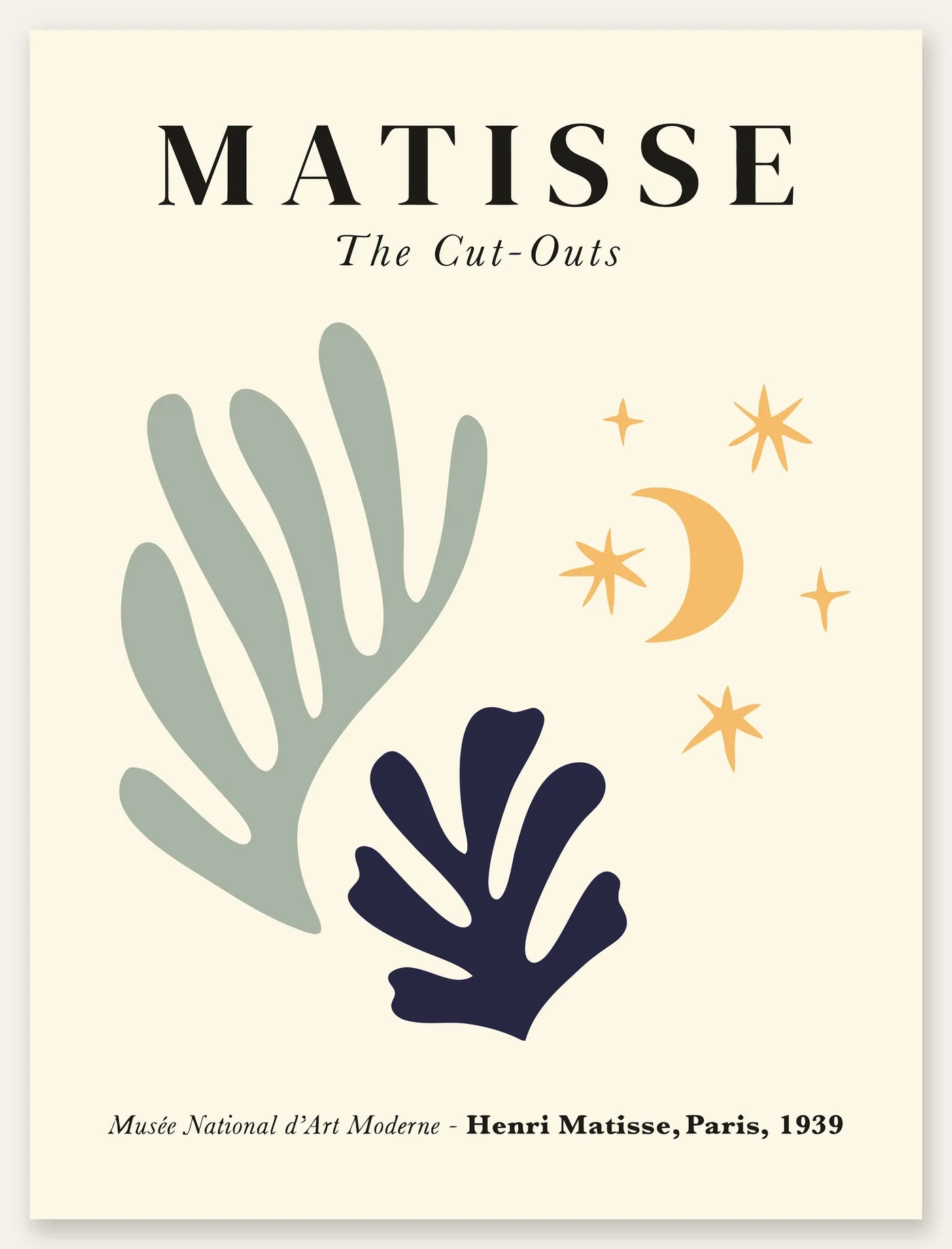 Affiche Corail Lune et Etoiles Papiers Decoupes — Henri Matisse — vue catalogue