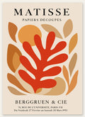 Affiche Corail Rouge Tons Automne Papiers Decoupes — Henri Matisse — vue catalogue