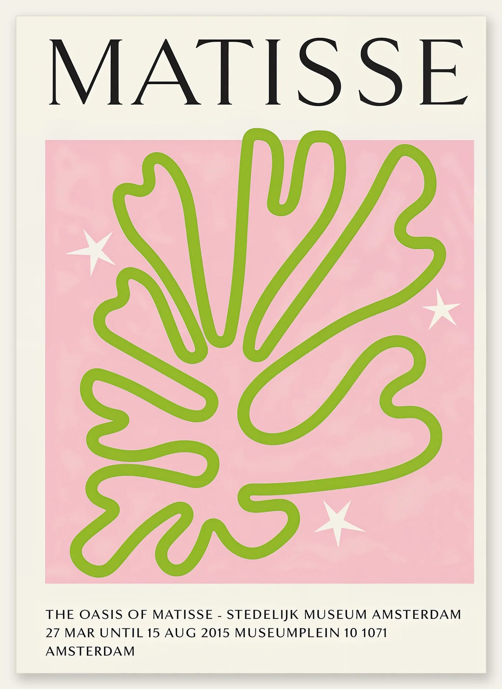 Affiche Corail Vert Oasis Papiers Decoupes — Henri Matisse — vue catalogue