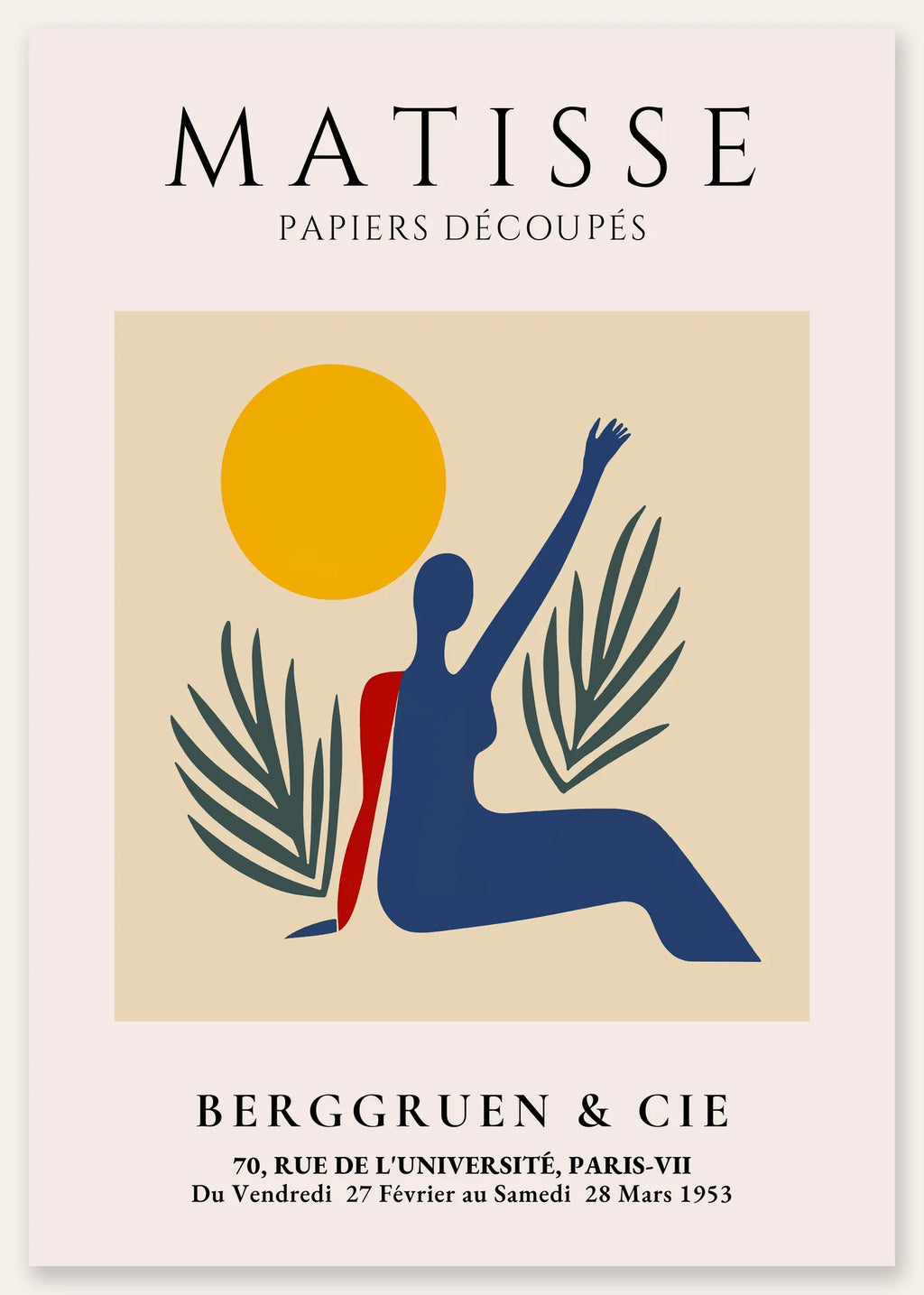 Affiche Femme au Bras Leve Papiers Decoupes — Henri Matisse — vue catalogue