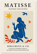 Affiche Femme Bleue et Etoiles Papiers Decoupes, Oiseau — Henri Matisse — vue catalogue