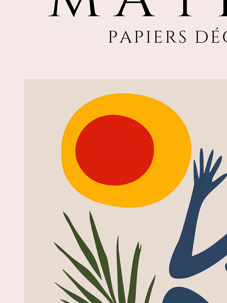 Affiche Femme et Soleil Papiers Decoupes — Henri Matisse — détail de l'œuvre