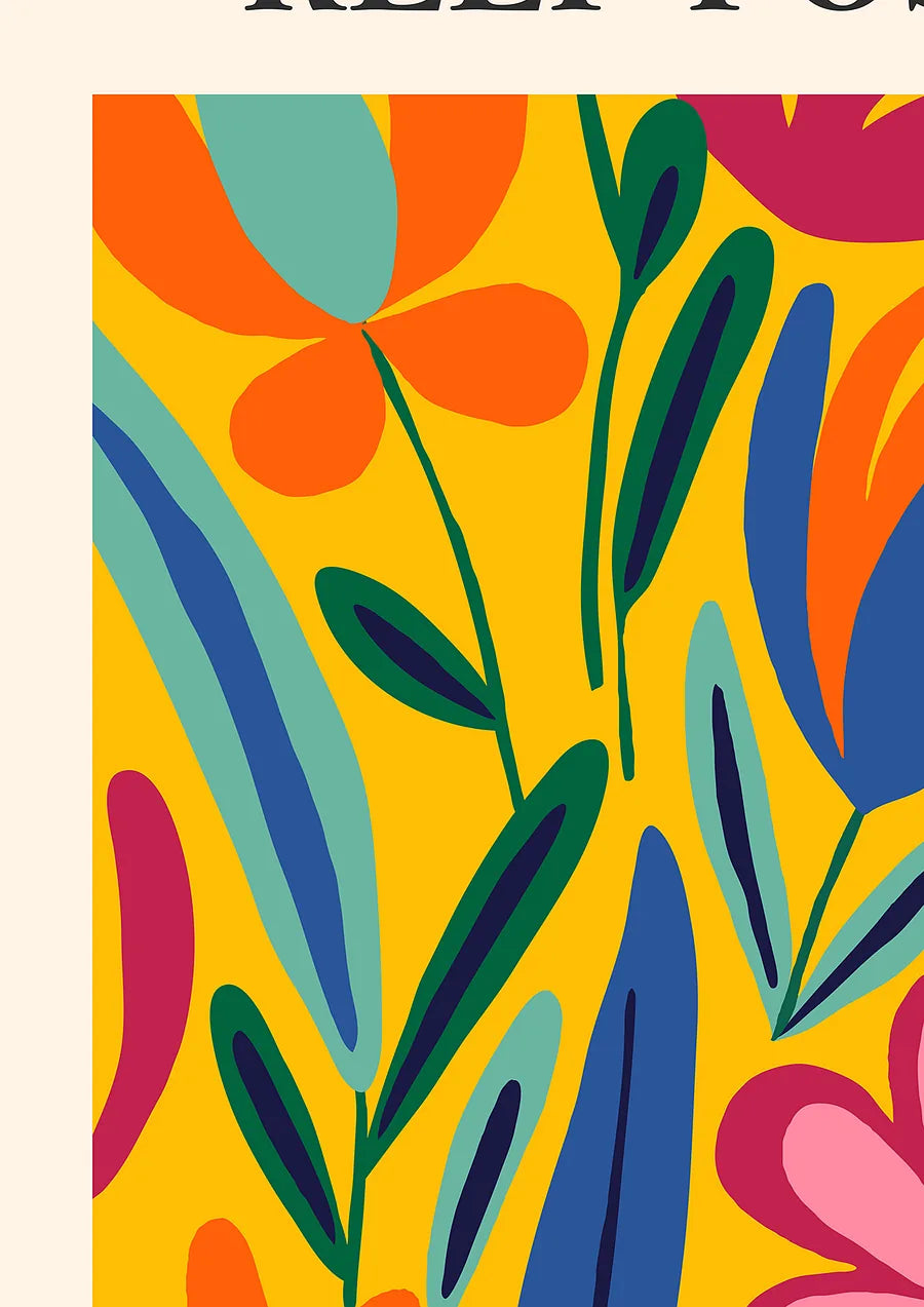 Affiche Fleurs Keep Positive Thinking Florale — Henri Matisse — détail de l'œuvre