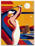 Affiche Golf Las Vegas Art Déco — Joueuse