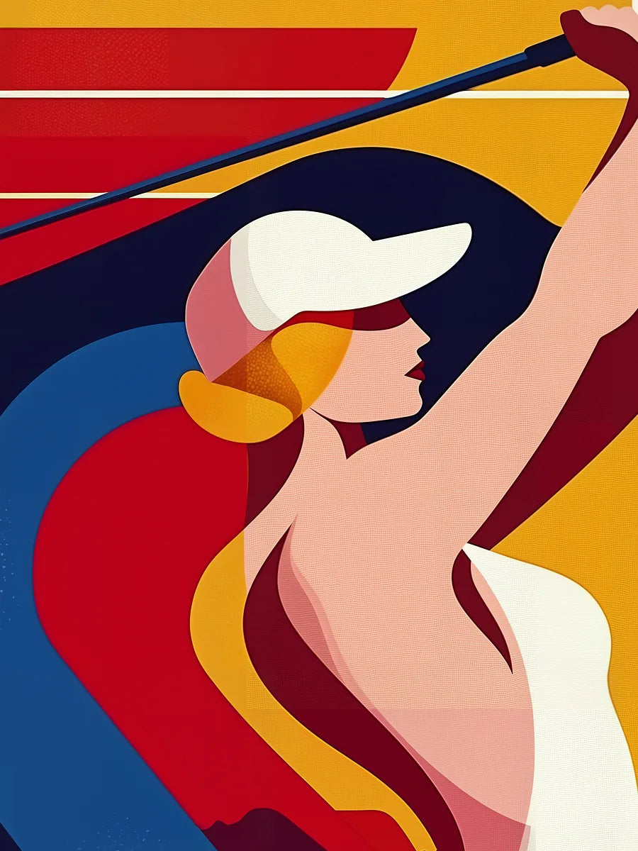 Affiche Golf Las Vegas Art Déco — Joueuse