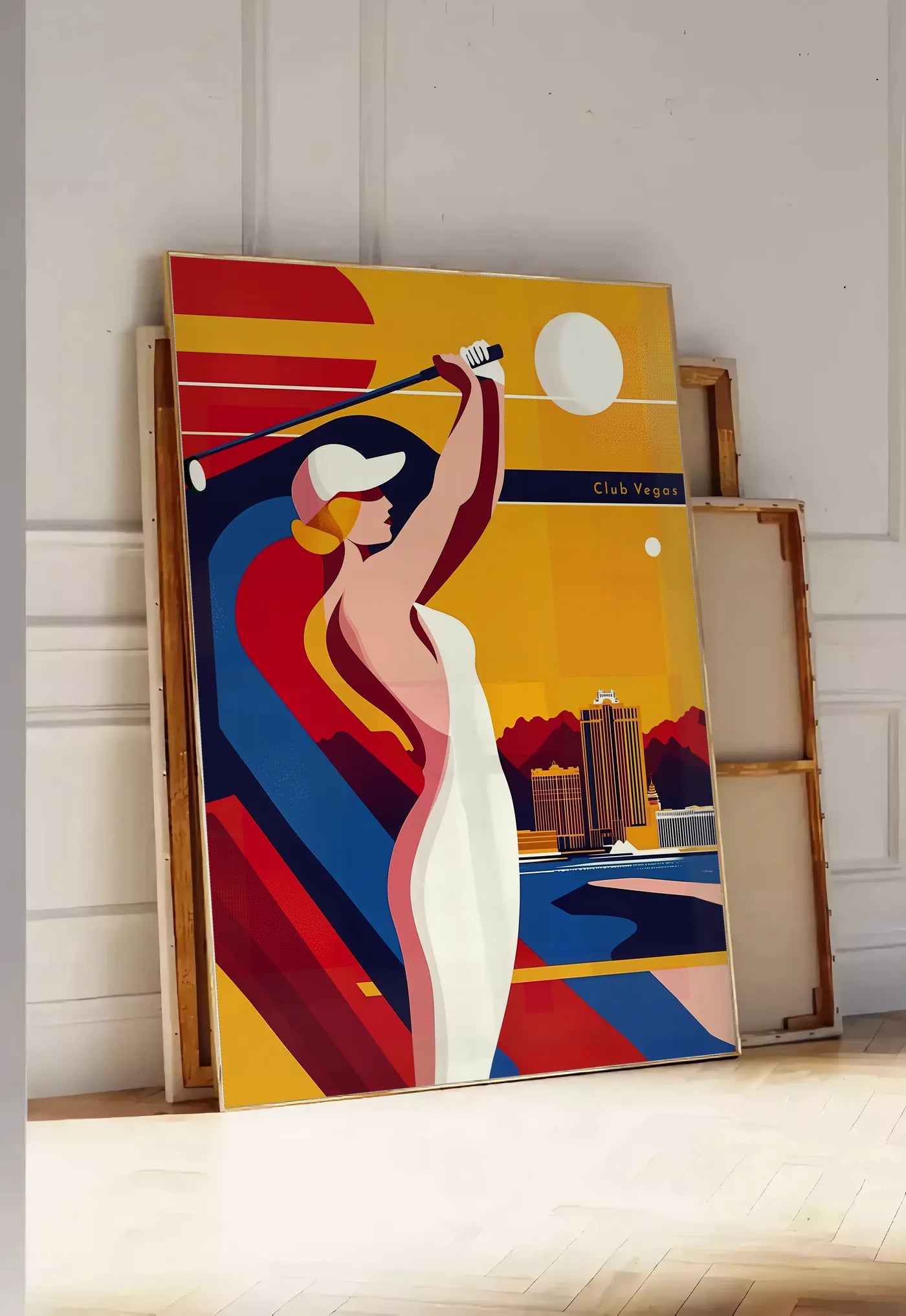 Affiche Golf Las Vegas Art Déco — Joueuse
