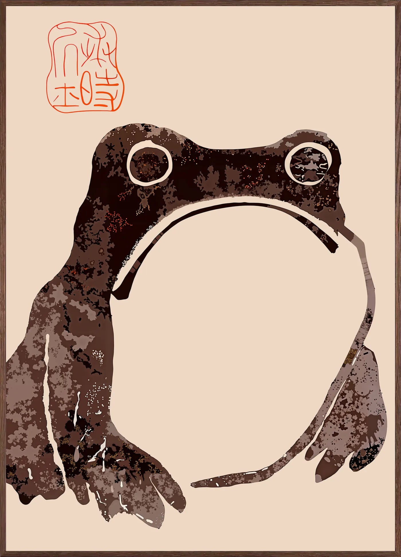 Affiche Grenouille de Matsumoto Hōji — Estampe japonaise