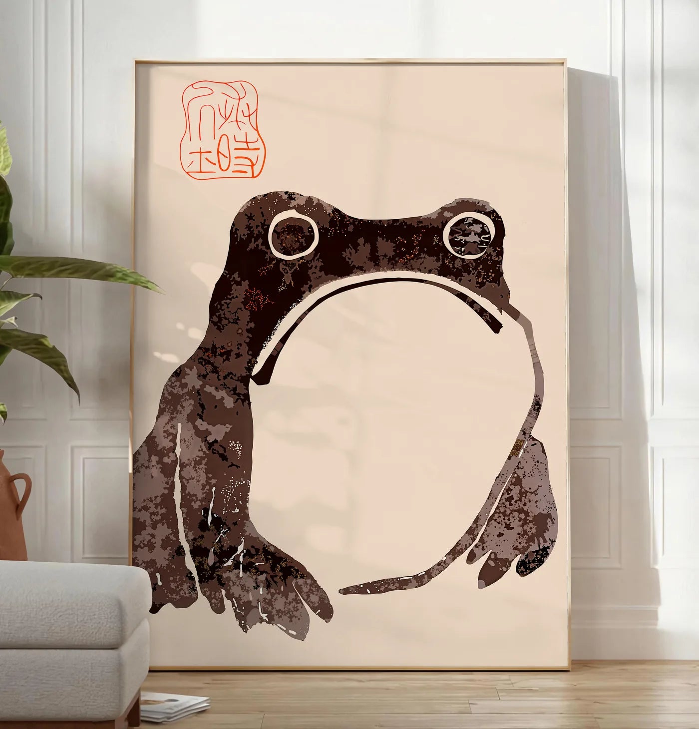 Affiche Grenouille de Matsumoto Hōji — Estampe japonaise