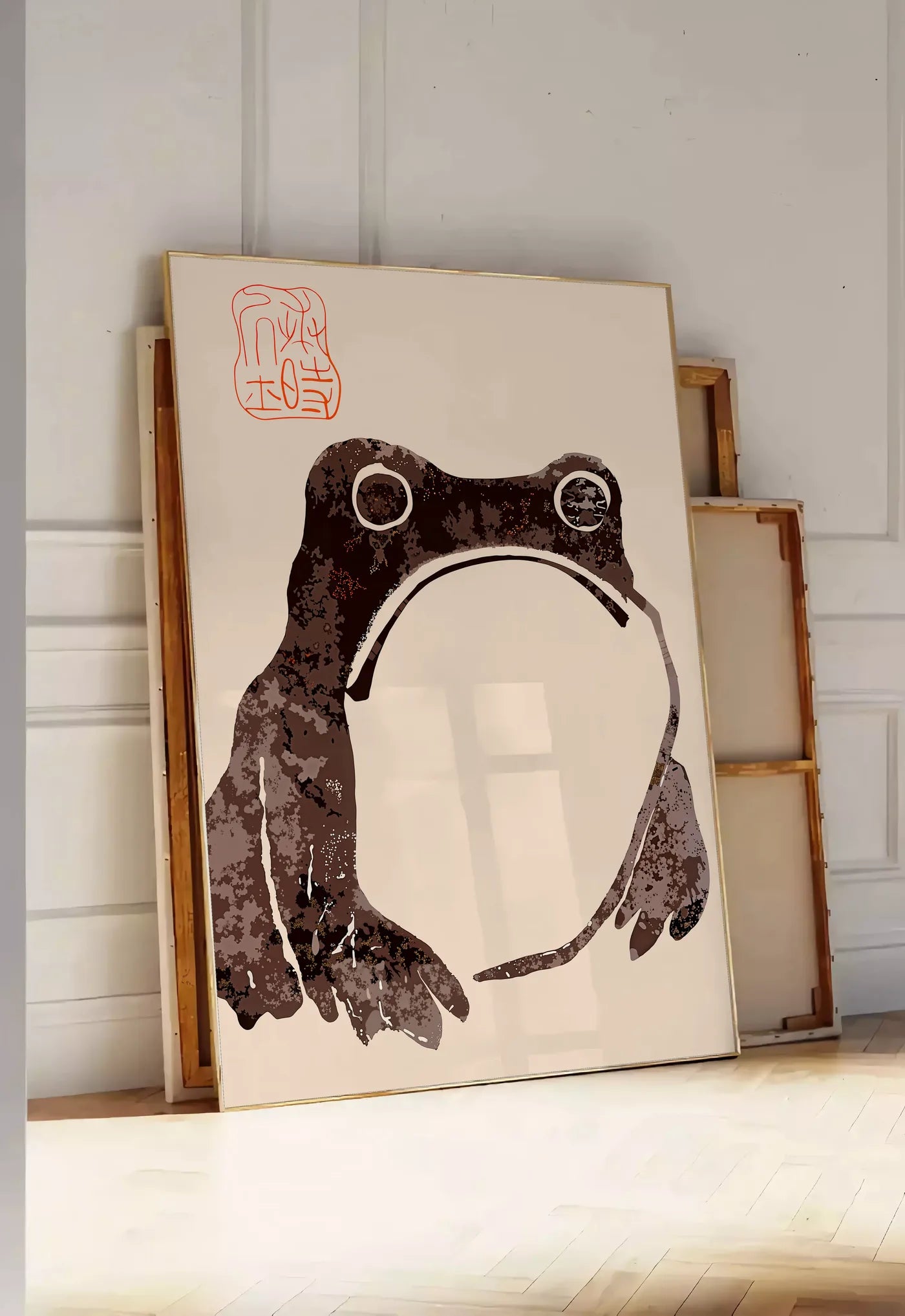 Affiche Grenouille de Matsumoto Hōji — Estampe japonaise