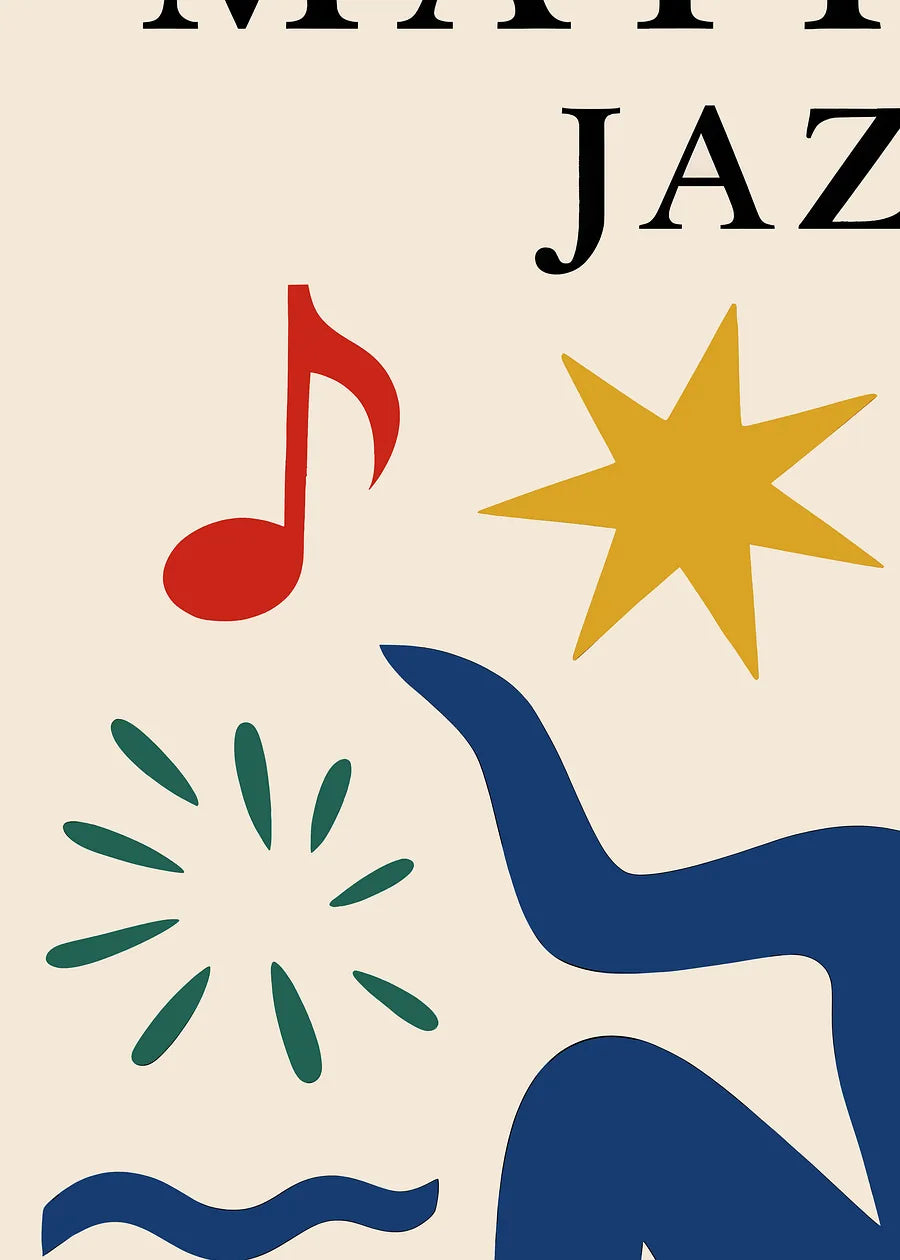 Affiche Jazz Figure Bleue Papiers Decoupes — Henri Matisse — détail de l'œuvre
