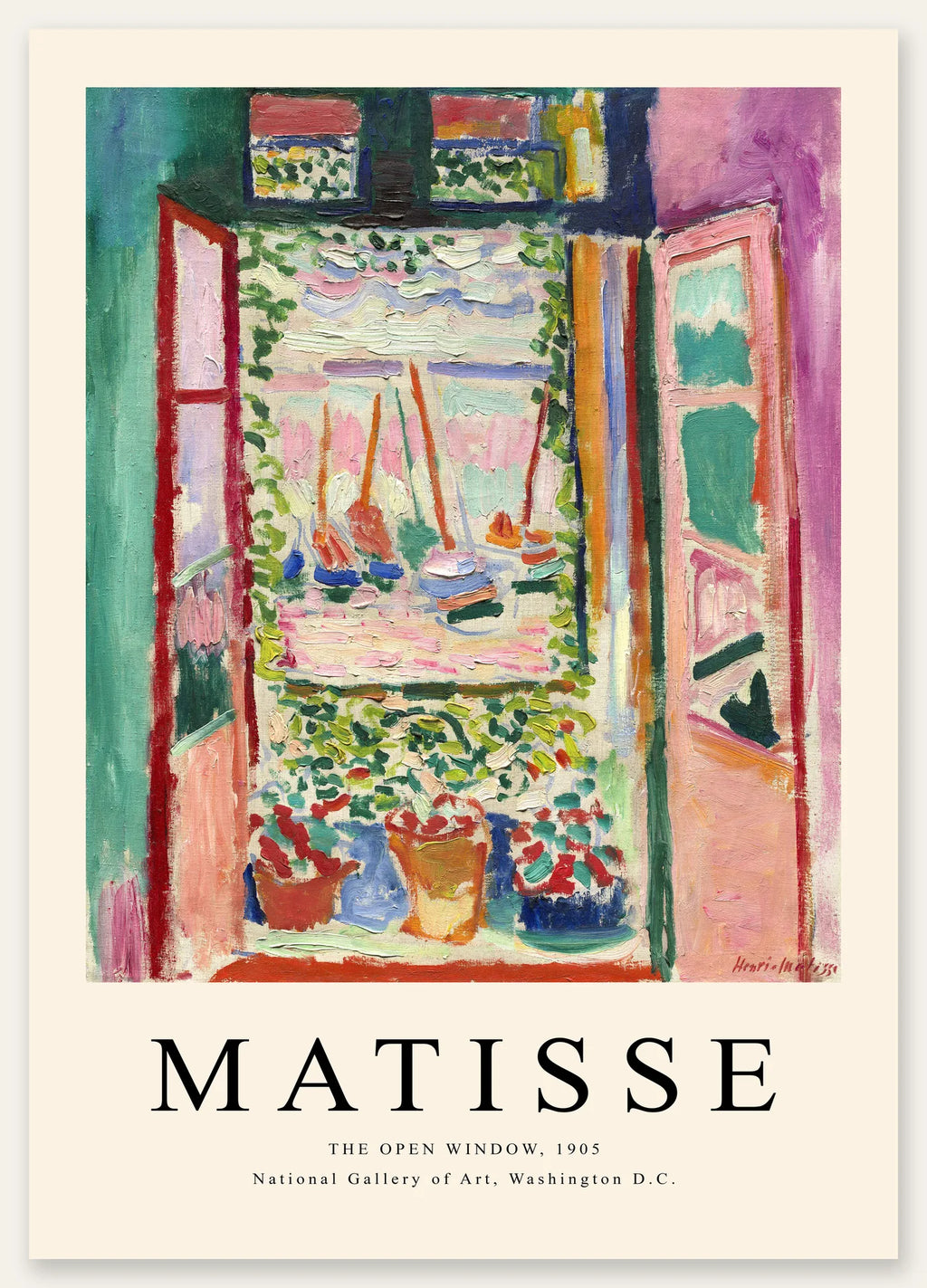 Affiche La Fenetre Ouverte 1905 Fauve — Henri Matisse — vue catalogue