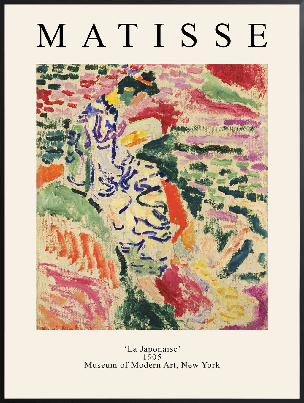 Affiche La Japonaise 1905 Fauve — Henri Matisse — encadrement noir