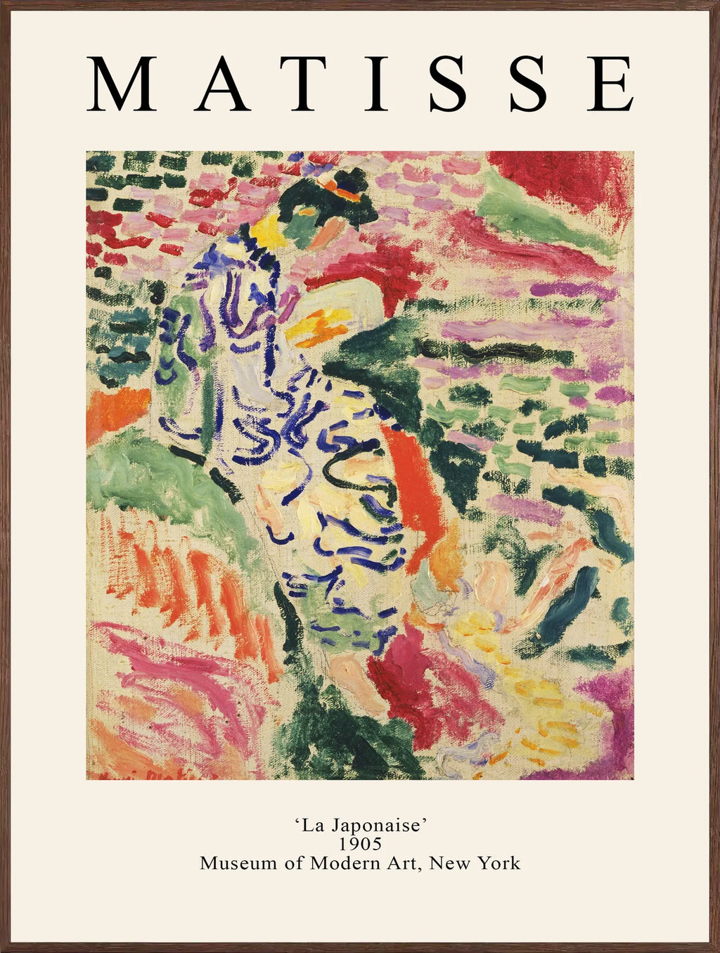Affiche La Japonaise 1905 Fauve — Henri Matisse — encadrement chêne