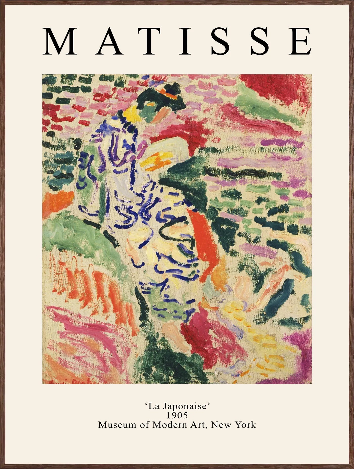 Affiche La Japonaise 1905 Fauve — Henri Matisse — encadrement chêne