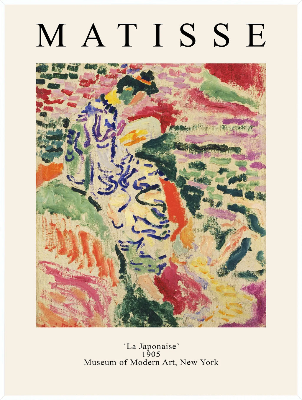 Affiche La Japonaise 1905 Fauve — Henri Matisse — encadrement blanc