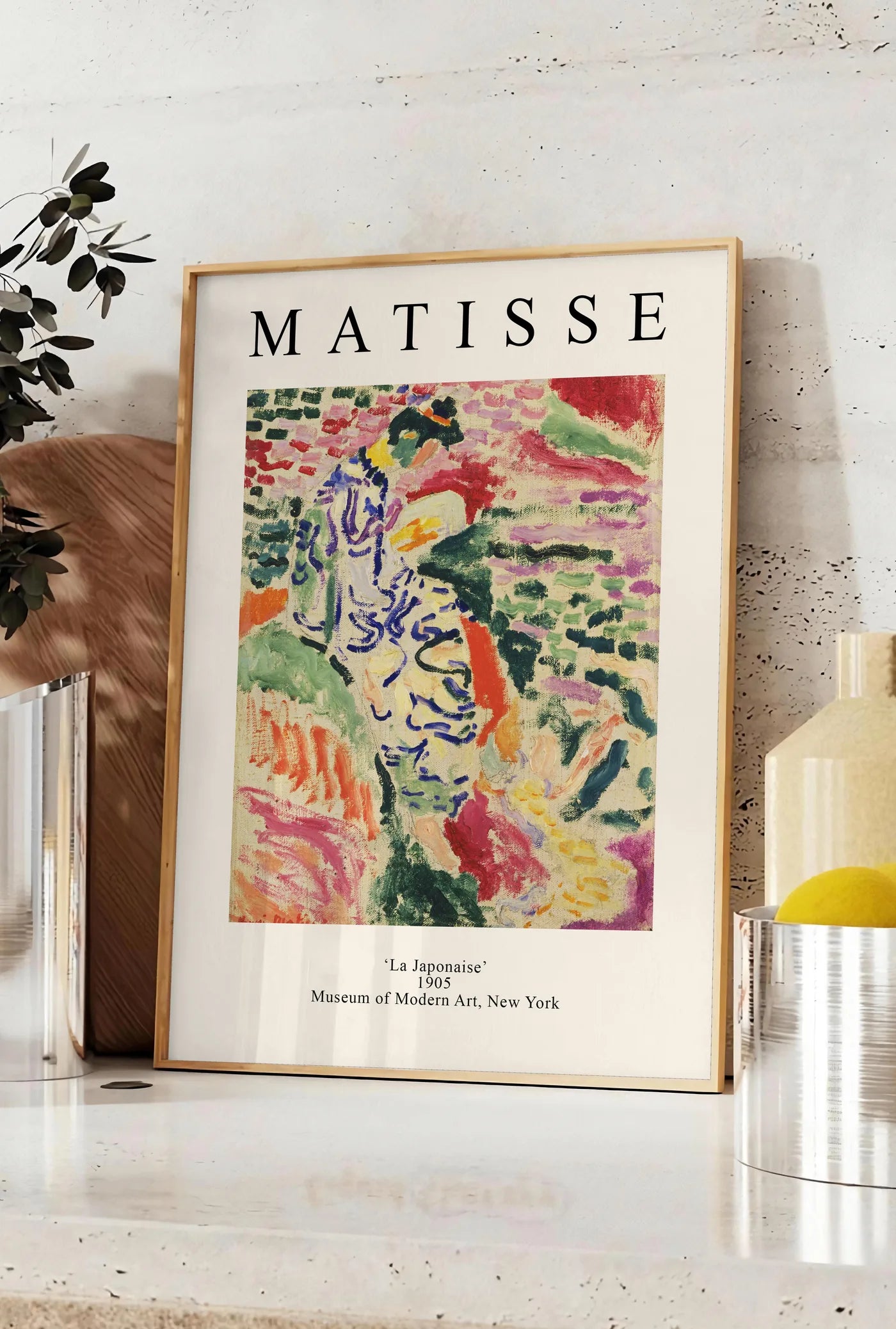 Affiche La Japonaise 1905 Fauve — Henri Matisse — mise en situation dans une cuisine