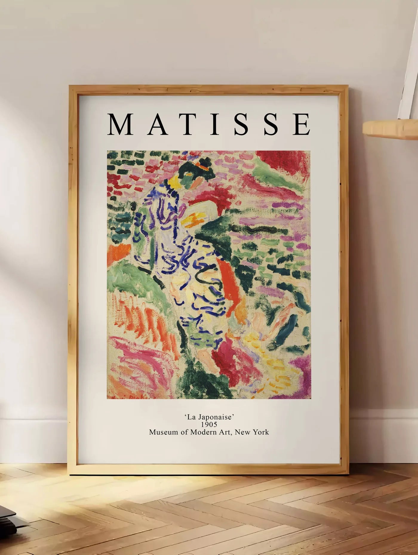 Affiche La Japonaise 1905 Fauve — Henri Matisse — mise en situation dans un intérieur lumineux