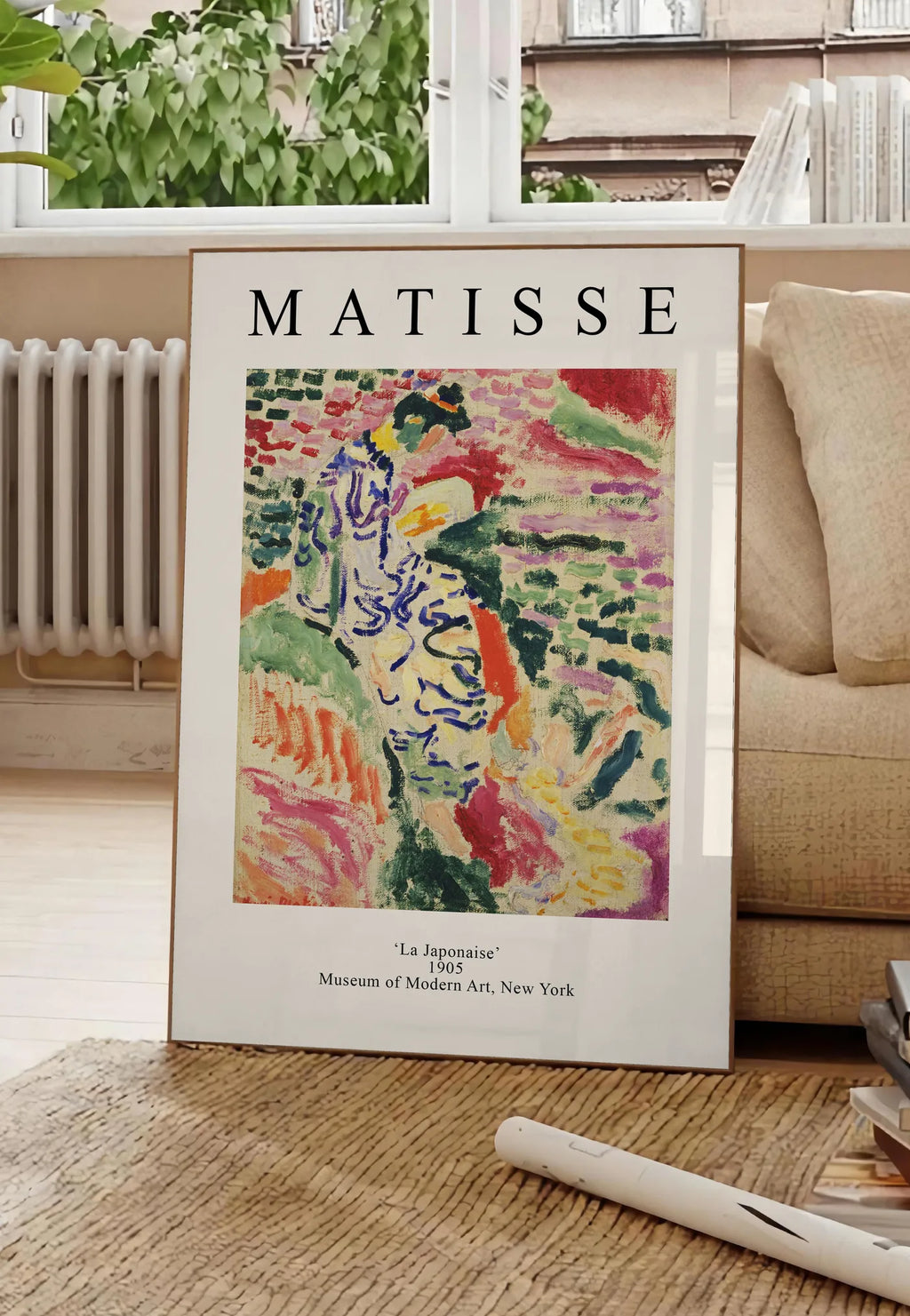 Affiche La Japonaise 1905 Fauve — Henri Matisse — mise en situation dans un salon