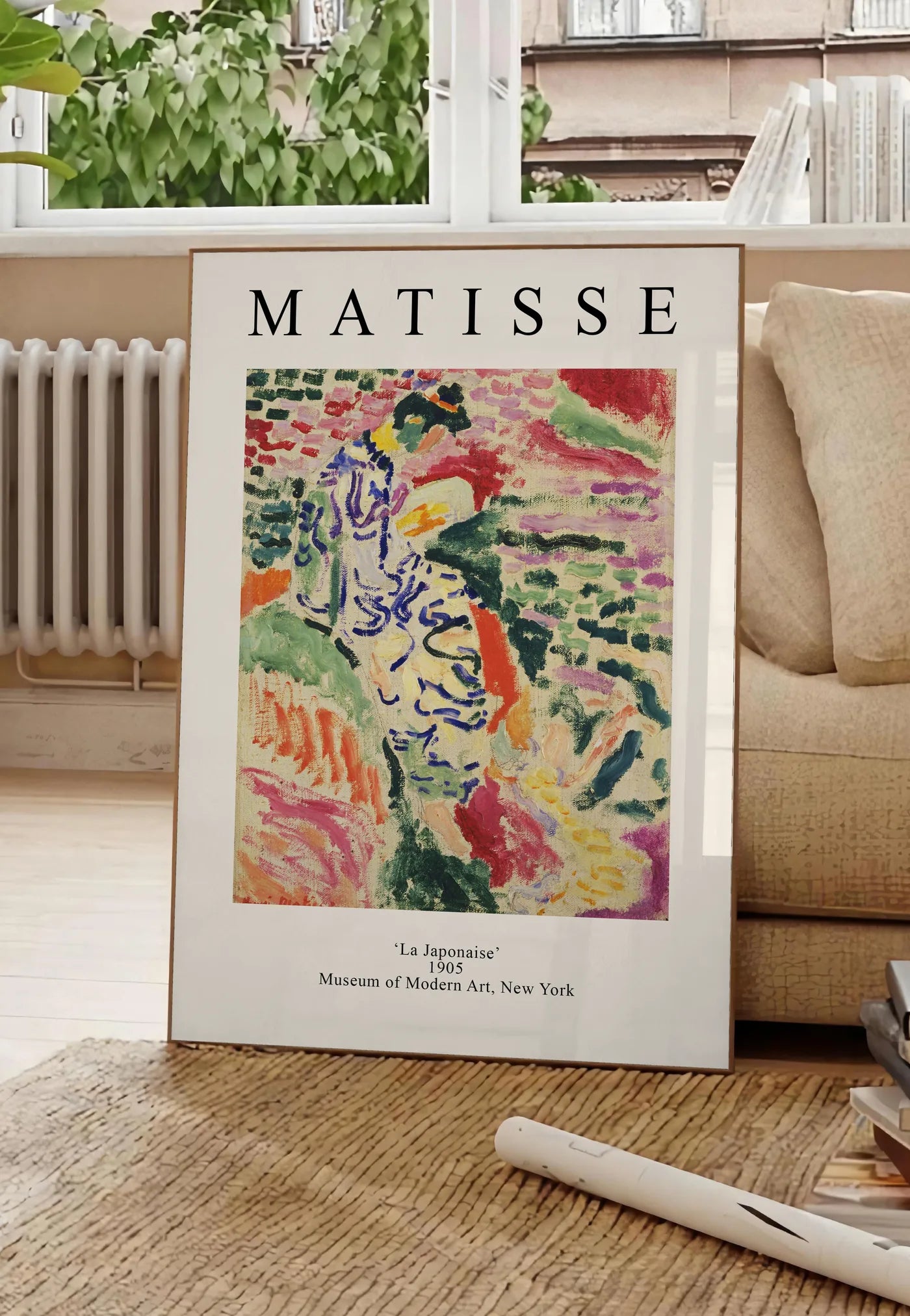 Affiche La Japonaise 1905 Fauve — Henri Matisse — mise en situation dans un salon
