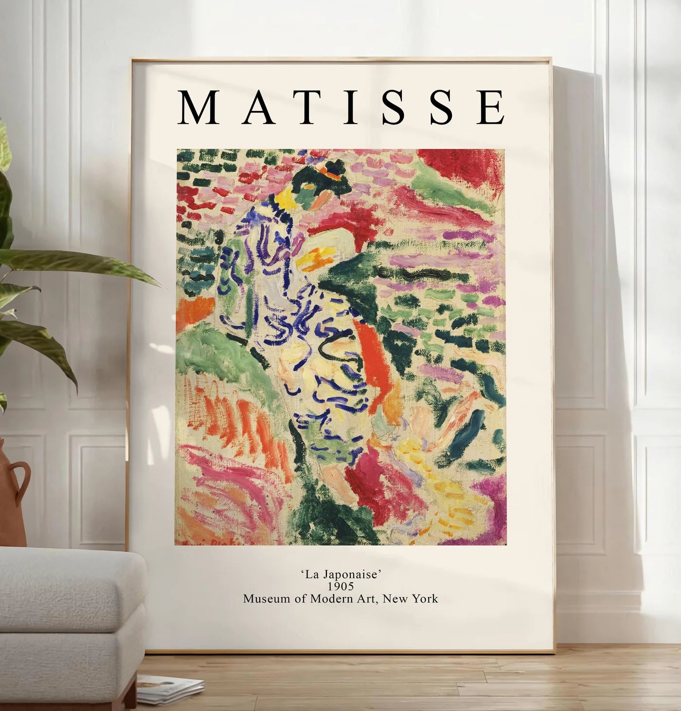 Affiche La Japonaise 1905 Fauve — Henri Matisse — mise en situation dans un salon contemporain
