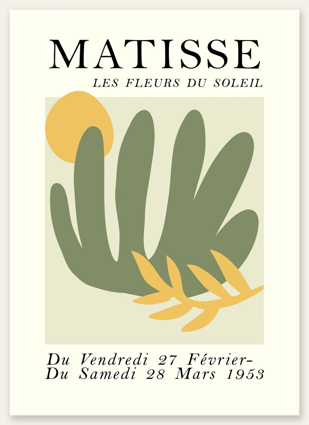 Affiche Les Fleurs du Soleil Papiers Decoupes — Henri Matisse — vue catalogue