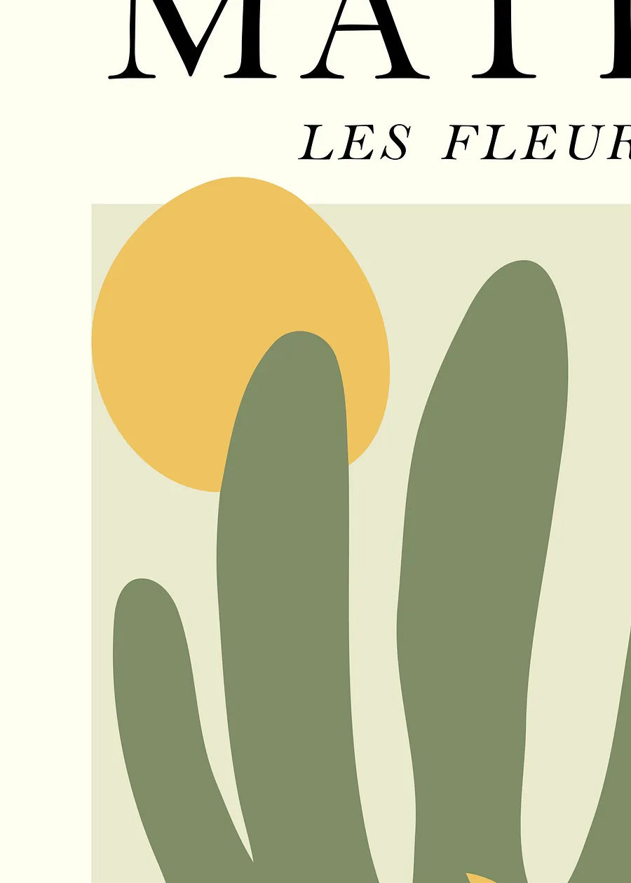 Affiche Les Fleurs du Soleil Papiers Decoupes — Henri Matisse — détail de l'œuvre