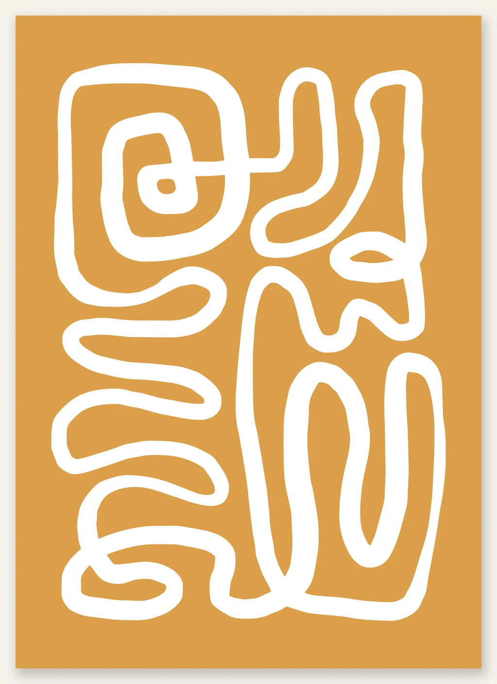 Affiche Ligne Continue Ocre Abstraite — Henri Matisse — vue catalogue