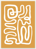 Affiche Ligne Continue Ocre Abstraite — Henri Matisse — vue catalogue