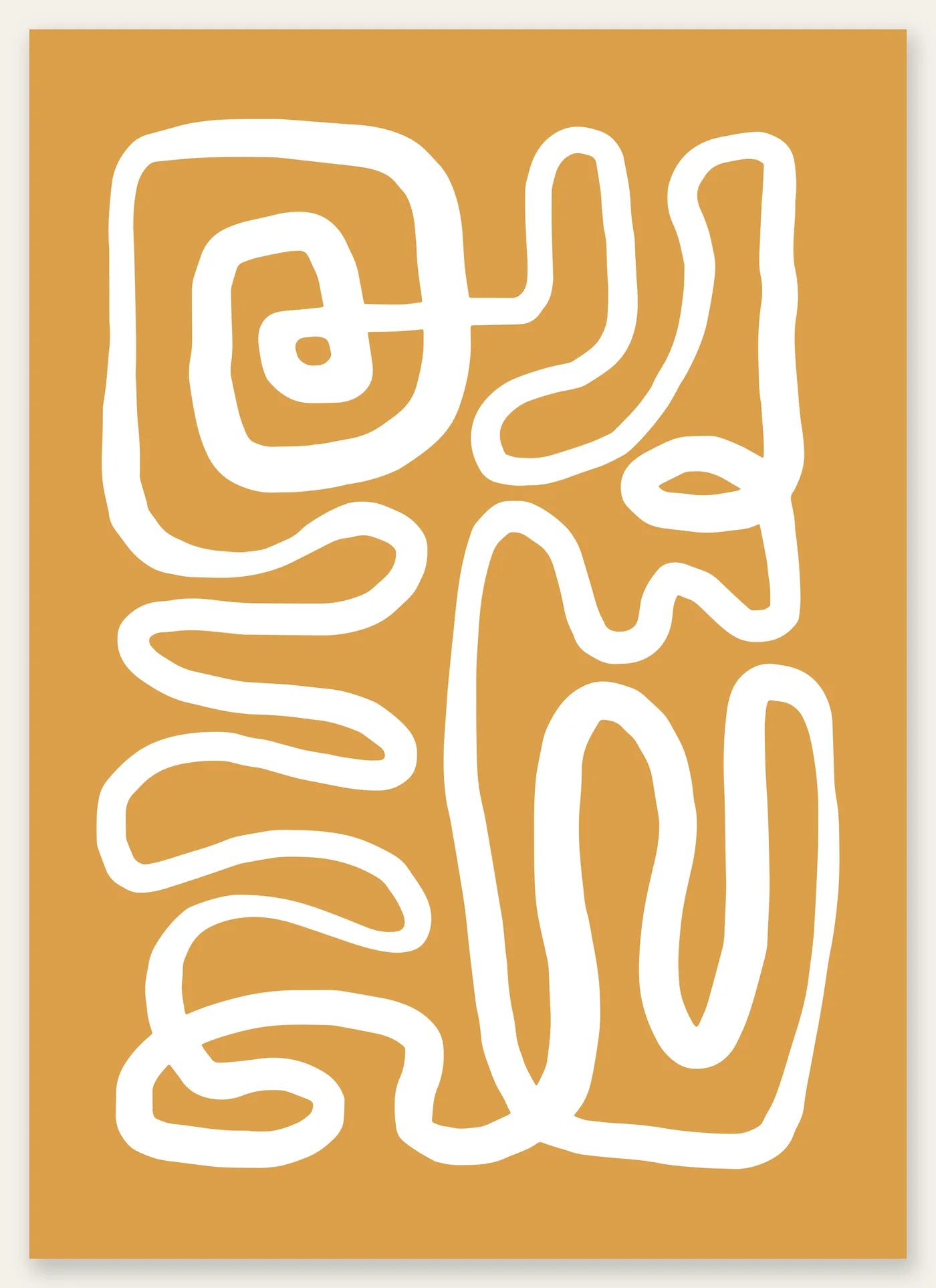 Affiche Ligne Continue Ocre Abstraite — Henri Matisse — vue catalogue