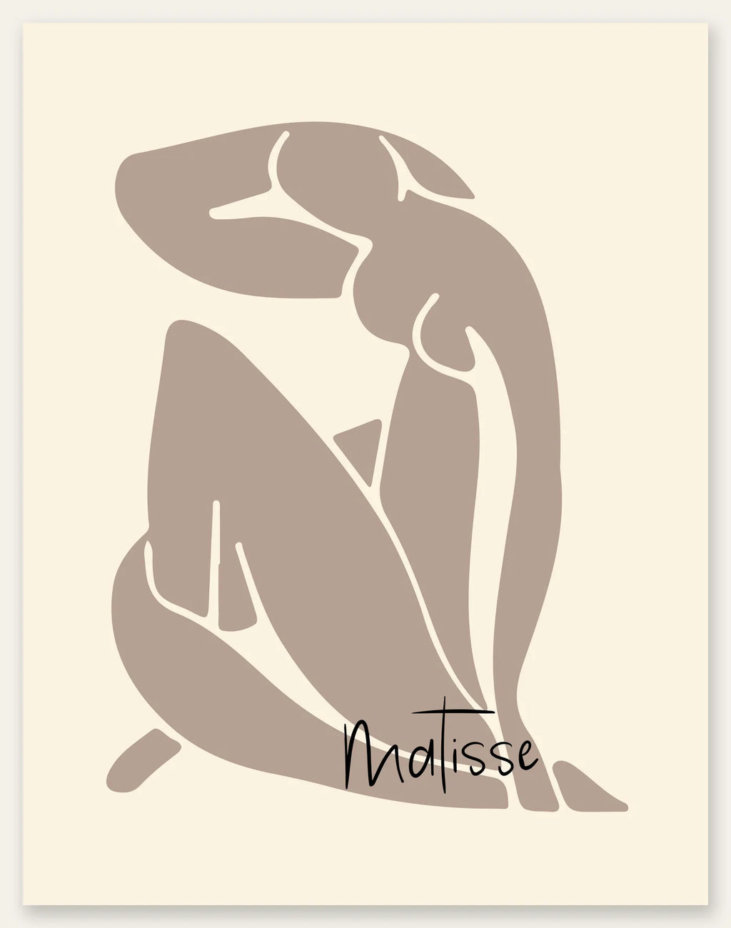 Affiche Nu Assis Taupe Papiers Decoupes — Henri Matisse — vue catalogue