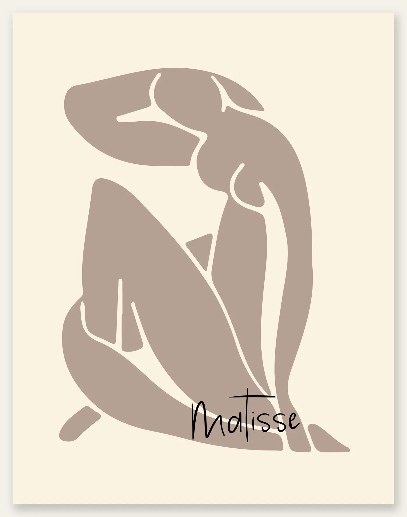 Affiche Nu Assis Taupe Papiers Decoupes — Henri Matisse — vue catalogue