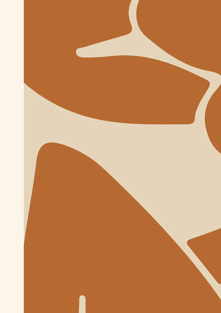 Affiche Nu Assis Terracotta Papiers Decoupes, Trait — Henri Matisse — détail de l'œuvre