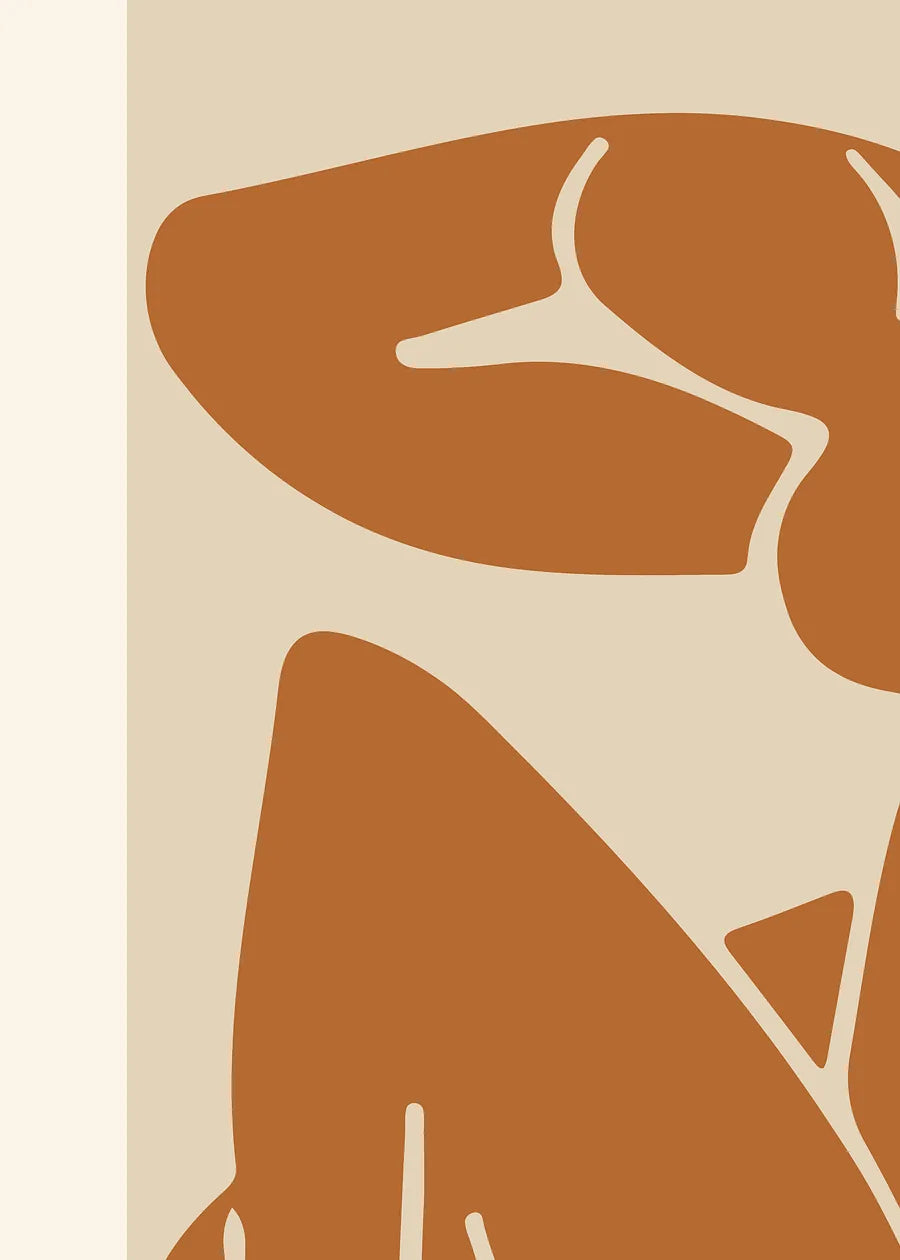Affiche Nu Assis Terracotta Papiers Decoupes, Aplat — Henri Matisse — détail de l'œuvre