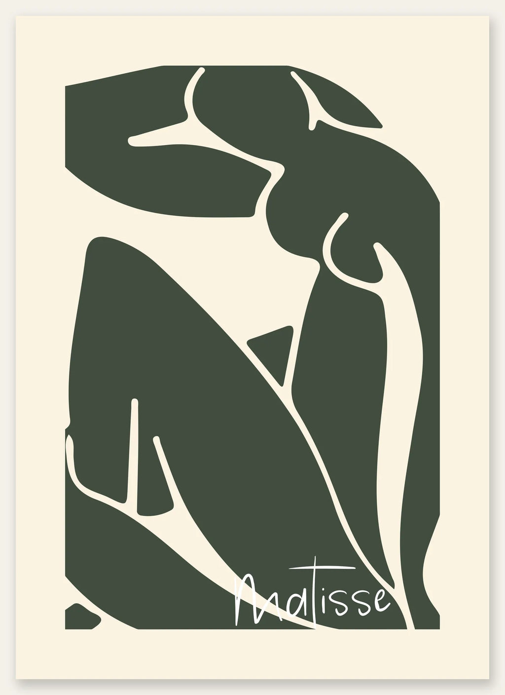 Affiche Nu Assis Vert Papiers Decoupes — Henri Matisse — vue catalogue