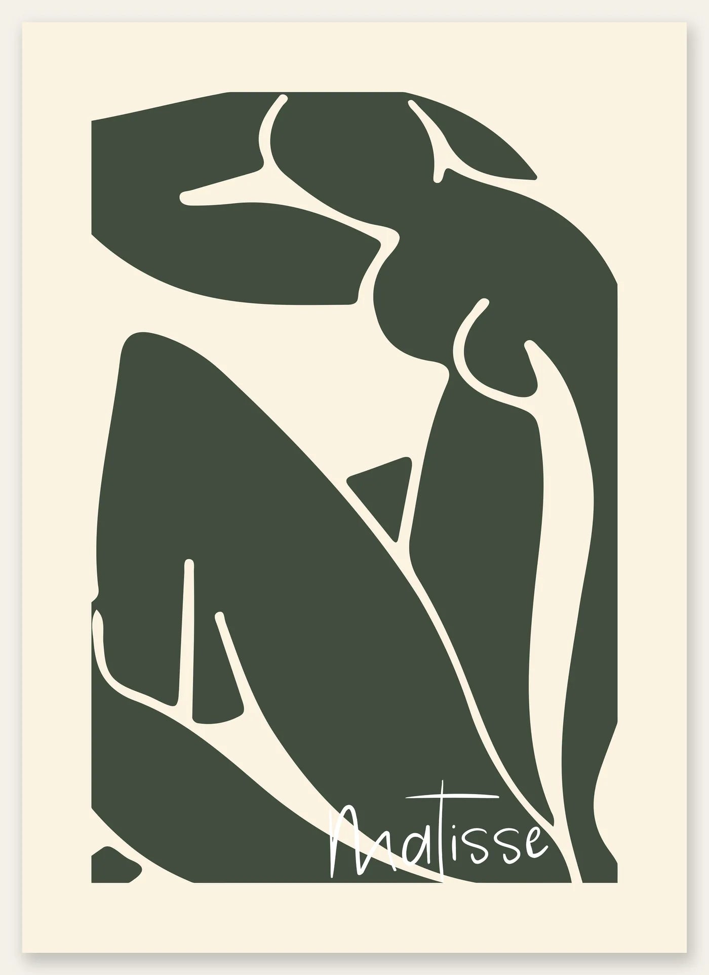 Affiche Nu Assis Vert Papiers Decoupes — Henri Matisse — vue catalogue